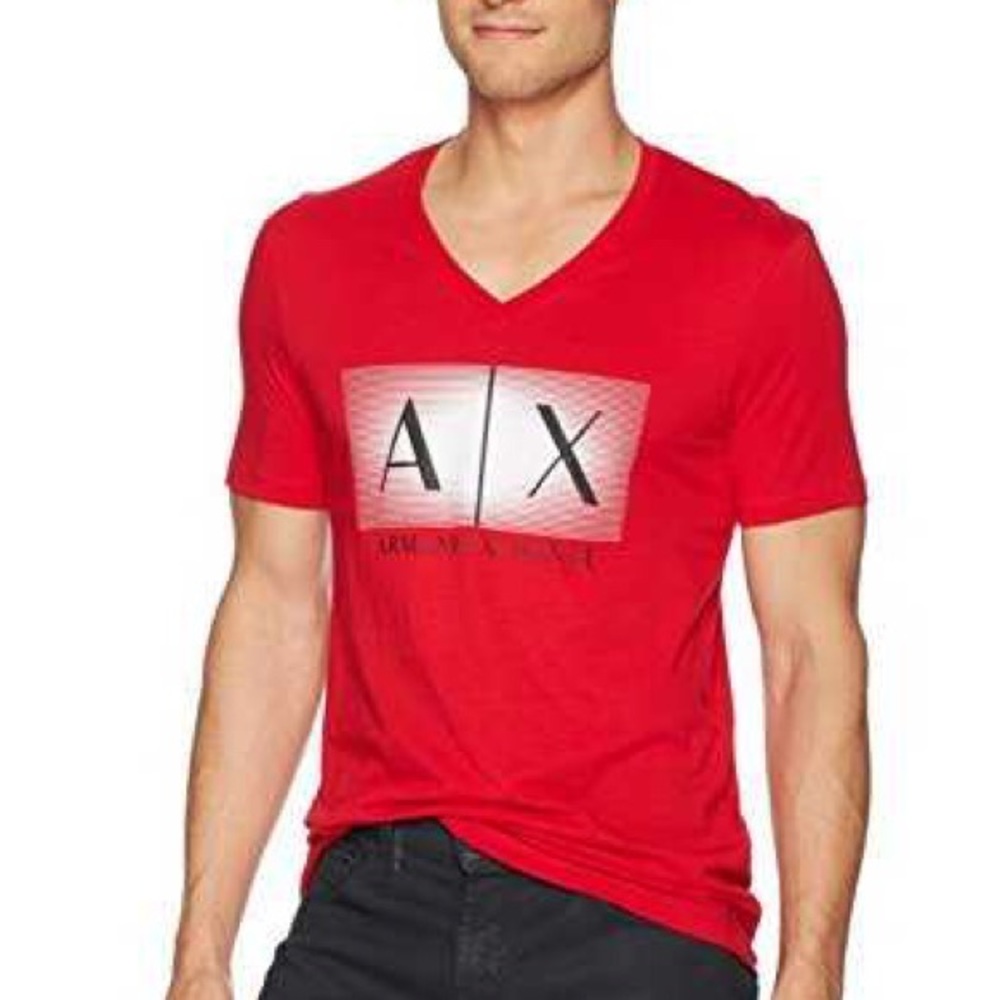 Armani Exchange Mens Red V Neck. Size. X. L